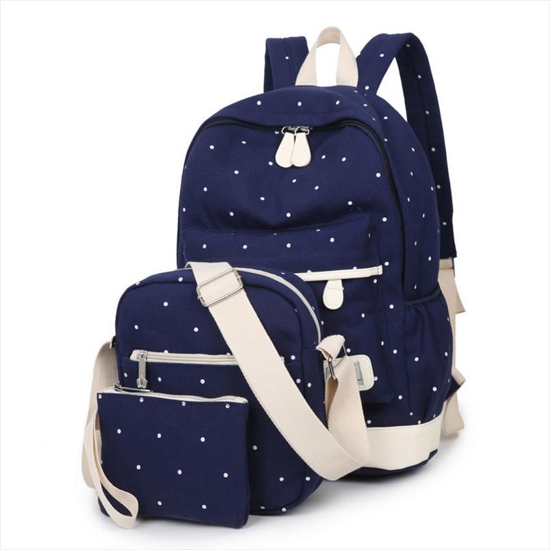 3pcs/set Women Backpack School Bags Star Printing Cute Backpacks Bear Teenagers