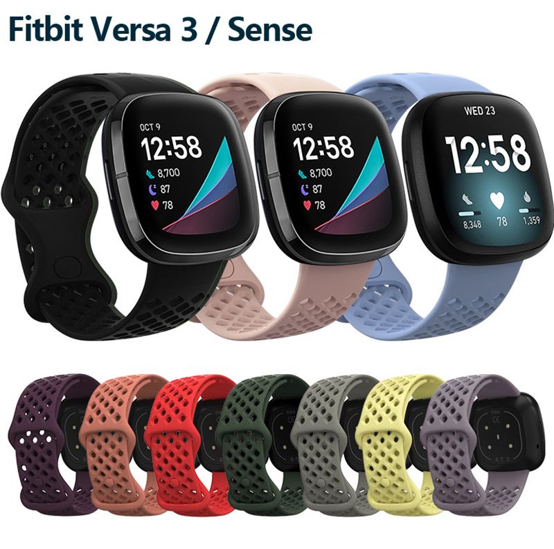Compre Reemplazo De TPU Bandas Transpirable Deporte Pulseras De Tiras Con  Agujeros De Aire Para Fitbit Sentido / Versa 3 Fitbit A 2,39 € Del  E_wholesale_shop | Es.Dhgate.Com