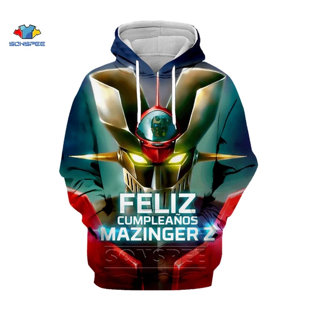 Compra SONSPEE Japón Animado Mazinger Z Con Capucha Marca Gimnasia Ropa De  Hip Hop Harajuku Para Hombre Sudaderas Con Capucha De Impresión En 3D Otoño  Invierno Streetwear Chaqueta 201114 Barato | Entrega