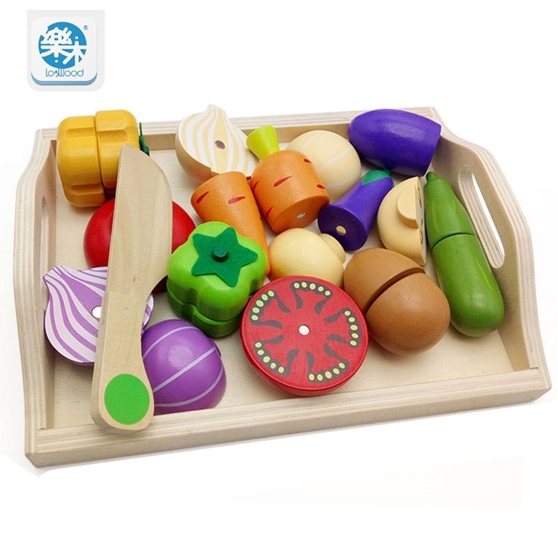 Conjunto de cozinha de brinquedo educativo para meninos e meninas, frutas e  vegetais cortados, comida, simulação de casa de jogos, educação infantil,  presentes - AliExpress