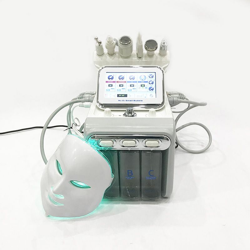 7 In 1 H2 O2 Hydrafacial With Led Light Therapy Facial Mask Water