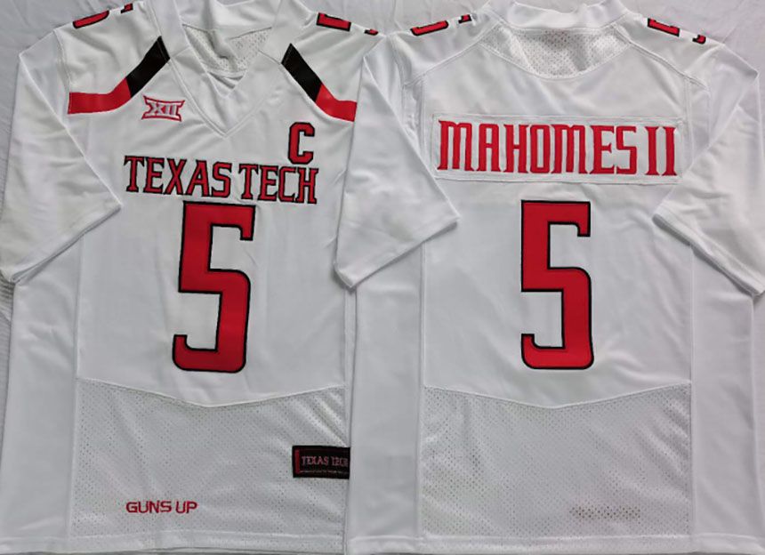 5 Patrick Mahomes II White Jersey