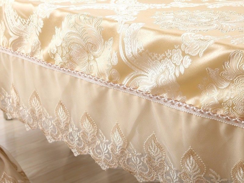 Beige tablecloth