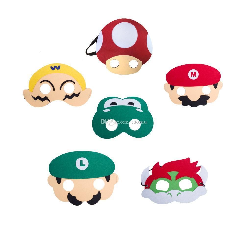 Super Mario Cosplay máscara máscaras para niños de cumpleaños de las niñas Decoración