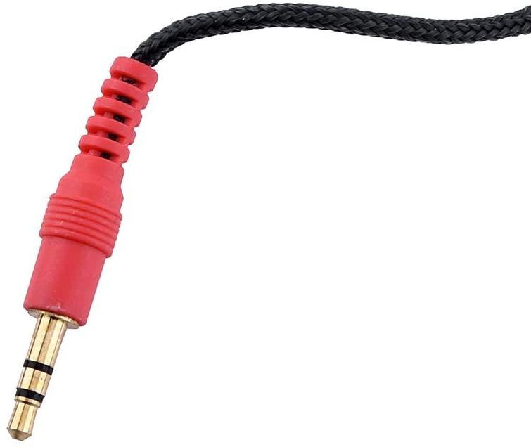 Eddwiin Micrófono estéreo dinámico de Estilo Retro clásico Cable de Audio de 3,5 mm para PC portátil 