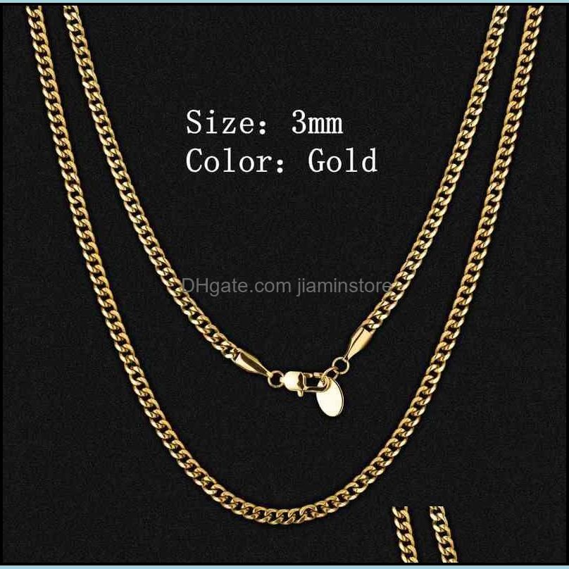 3mm 18k ouro-26 polegadas