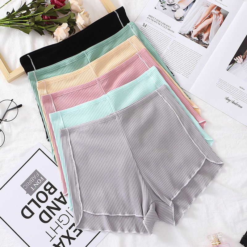 2021 Women Safety Shorts Pants Mid Waist Seamless Boy Shorts Girls ...