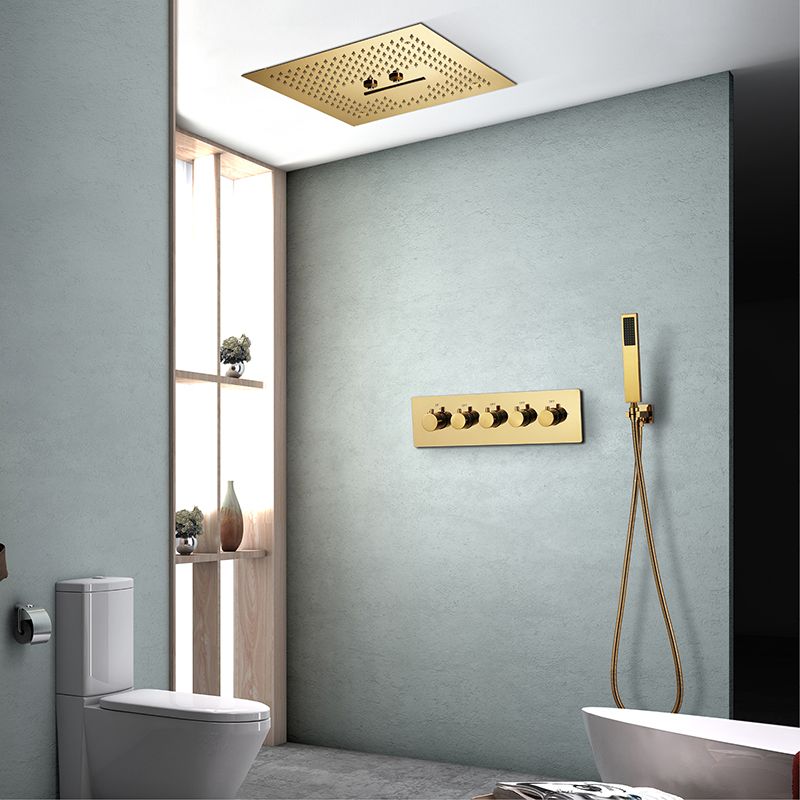 2020 400mm Ti PVD Gold Color Shower Systems Rainfall Showerheads