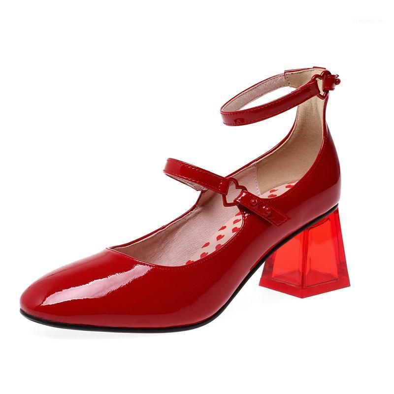 Dress Shoes Women Vintage Red Peach Heart Pumps 2021 Shallow Crystal Heels Female Mary Janes Ladies Party1 2022 From Mingchaozhu 79 9 Dhgate Mobile