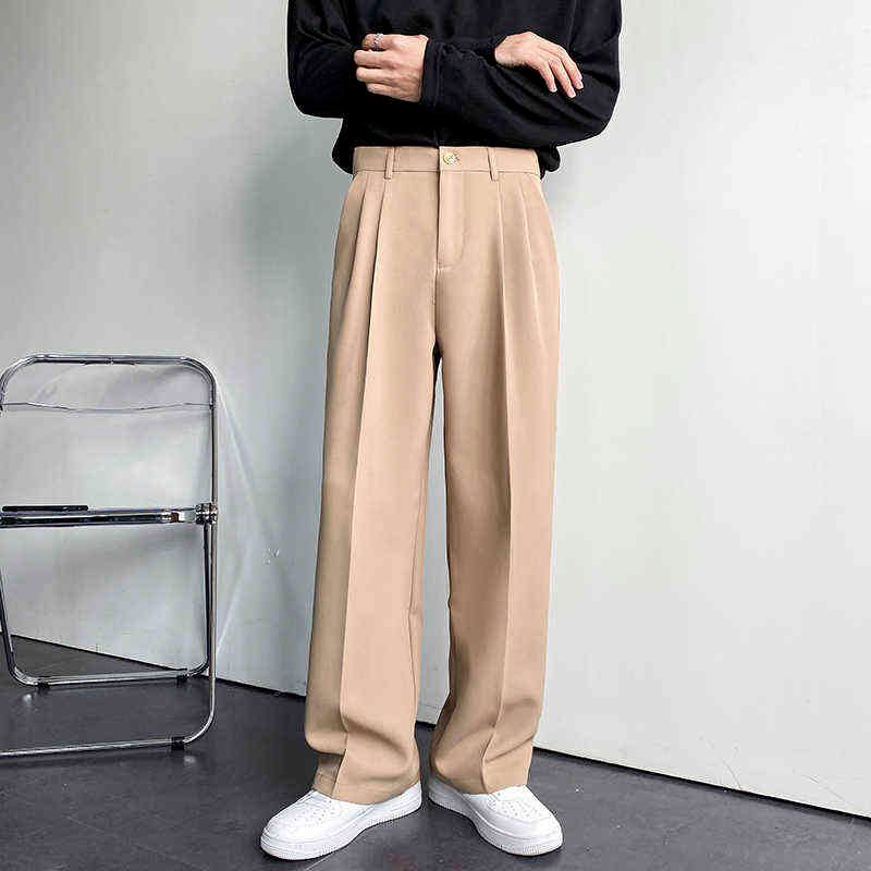 Compra Pantalones De Traje De Hombre Sólido Holgado Completo Pantalón De  Pierna De Ancho Informal Para Hombres Caqui Negro Blanco Japonés Estilo  Callejero Pantalones De Gran Tamaño Hombre 220106 Barato | Entrega