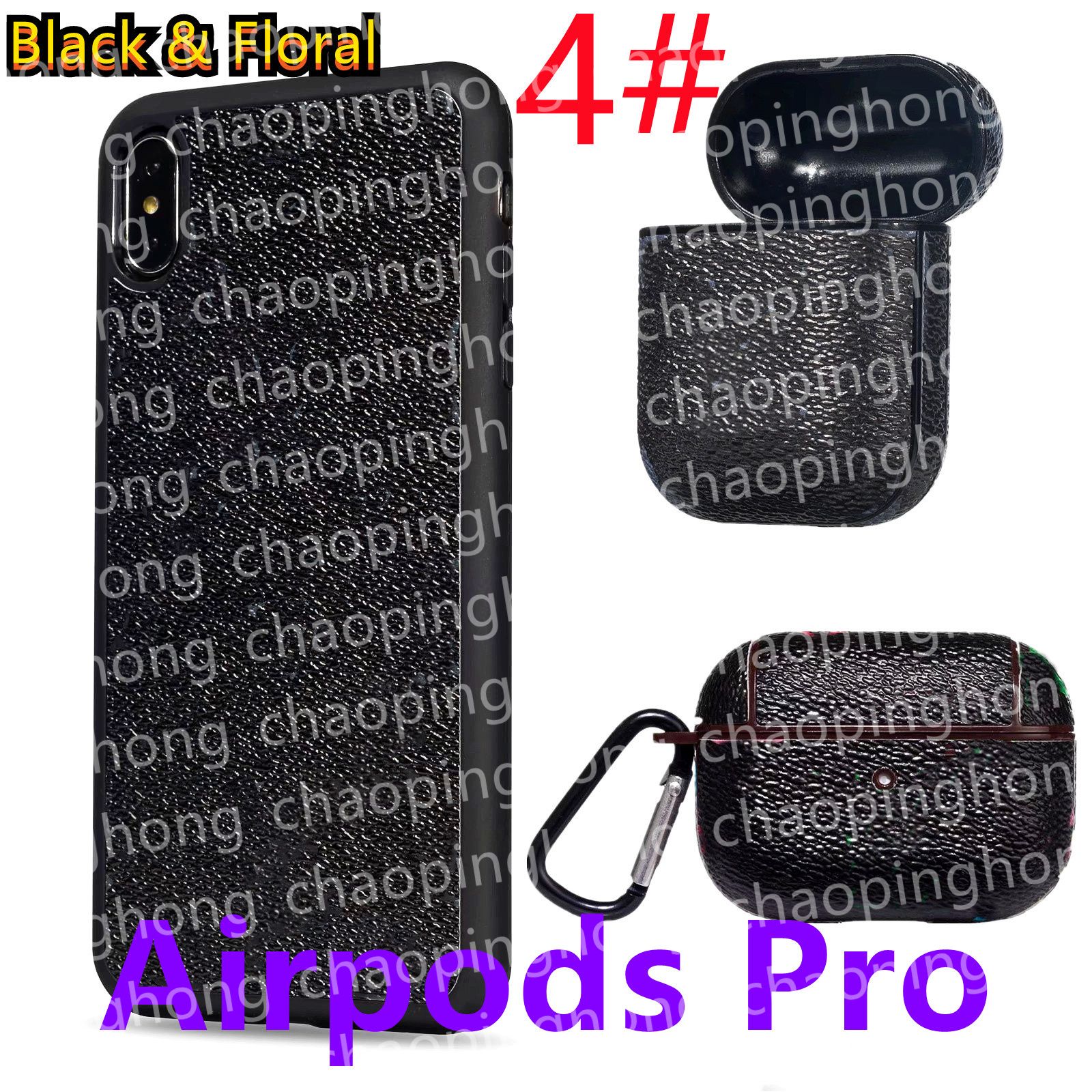 4#[L] Black Flower AirPods Pro