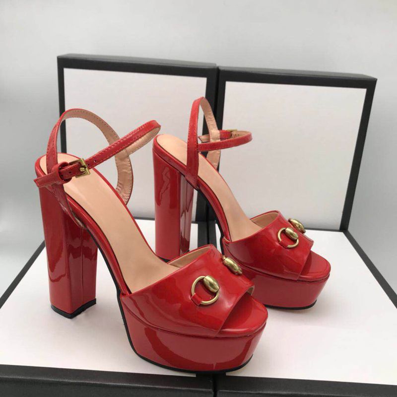 red patent leather