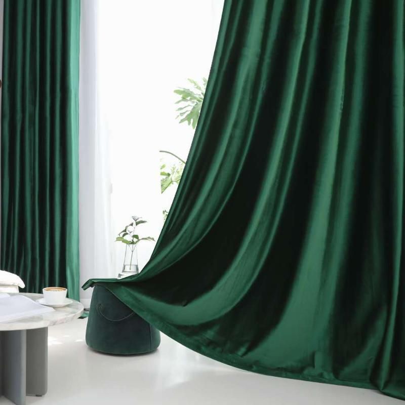 Perde Perdeler Avrupa Kadife Pencere Katı Renk Yarı Karartma Perdeleri Yatak odası ve Oturma Odası için