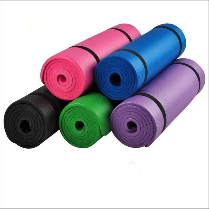10mm Thick Yoga Mat Pilates Fitness Meditation Exercise Camping Gym Pad Non-Slip