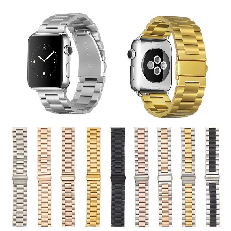 Compra Banda De Acero Inoxidable De La Banda De Metal Para La Serie De Apple  Watch Series 6 SE 5 4 3 Accesorios De IWatch Correa De Pulsera 38 40 42 44mm