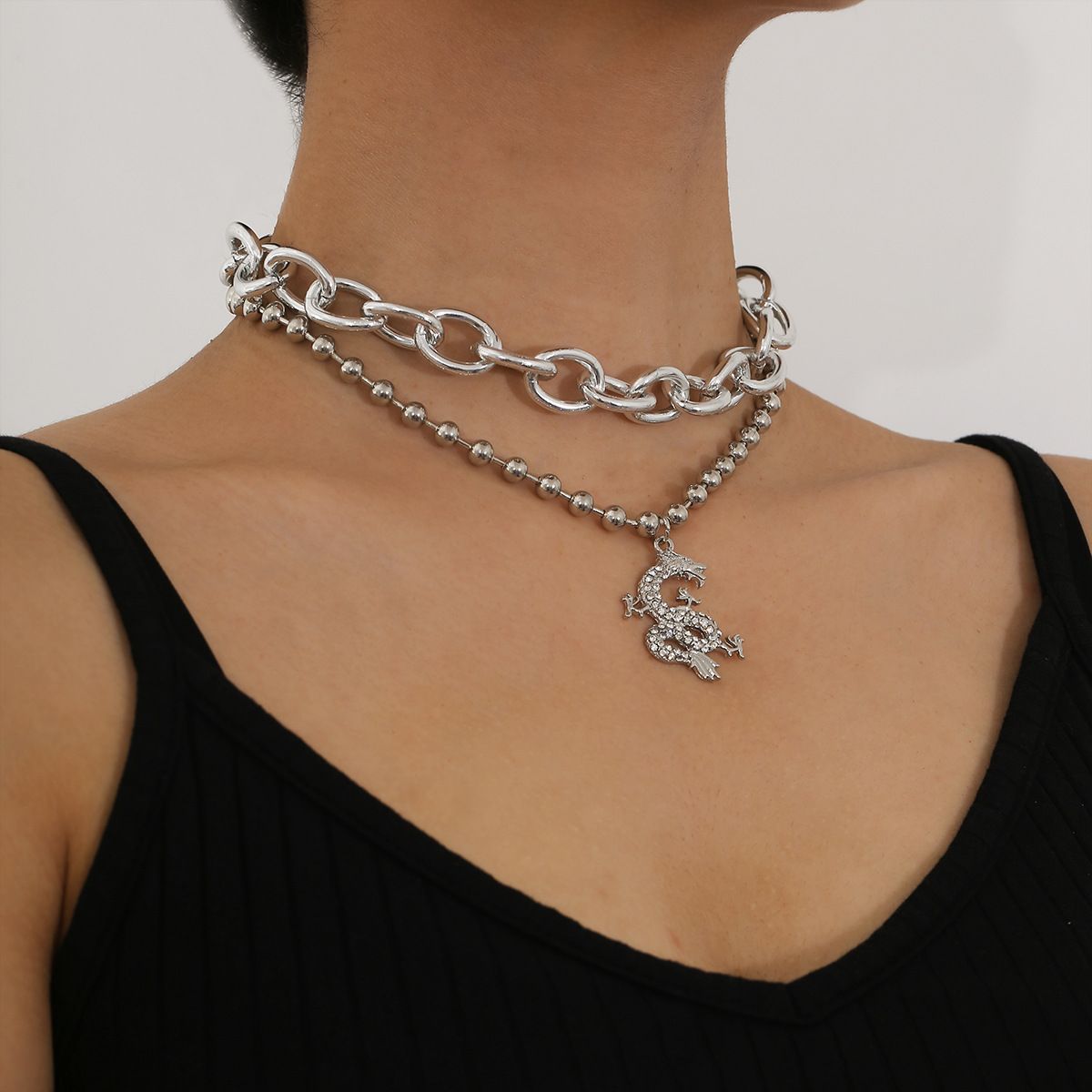 2018 Vintage Retro Black Plastic Choker Necklace Women Chokers