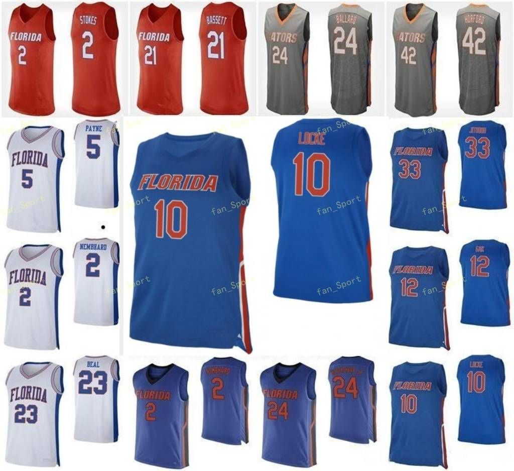 2021 Florida Gators College Basketball Jersey 3 Jalen Hudson 13 Joakim