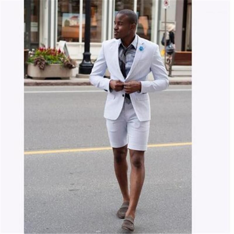 Compra Traje De Verano Traje Homme Con Pantalón Corto Terno Groom Txedos  Mensajes Para Hombre Trajes De Boda Dress Blazer 2 Piezas Chaqueta +  Pantalones + Corbata 1 Barato | Entrega Rápida Y Calidad | Es.Dhgate