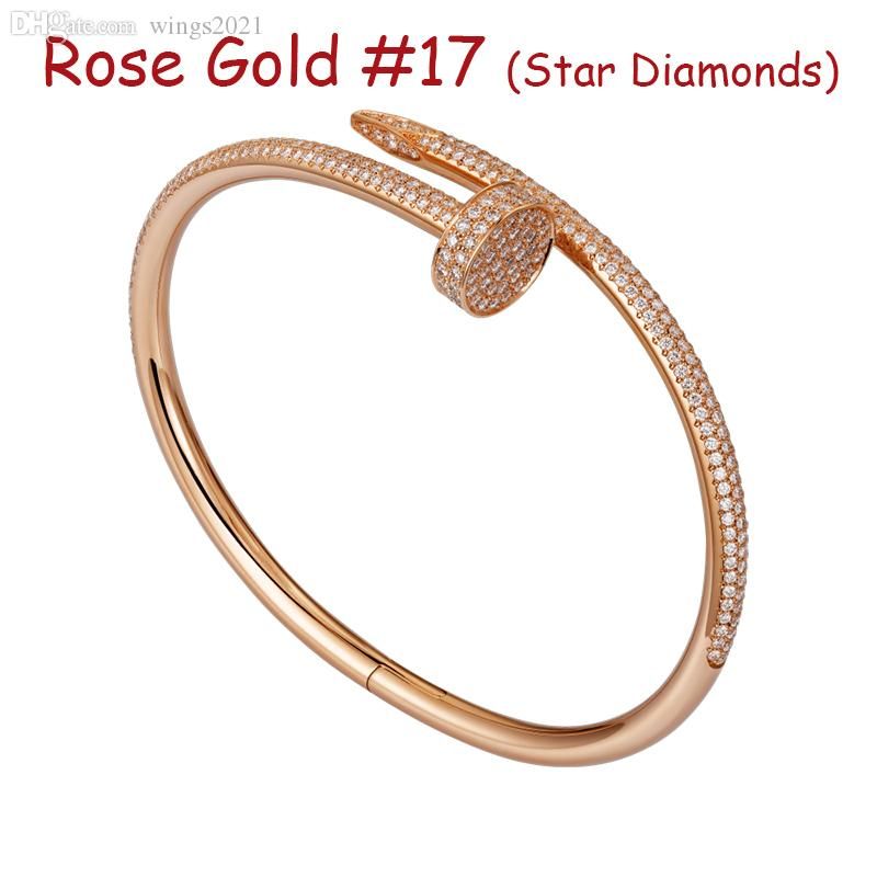 Oro rosa # 17 (diamanti star per unghie)