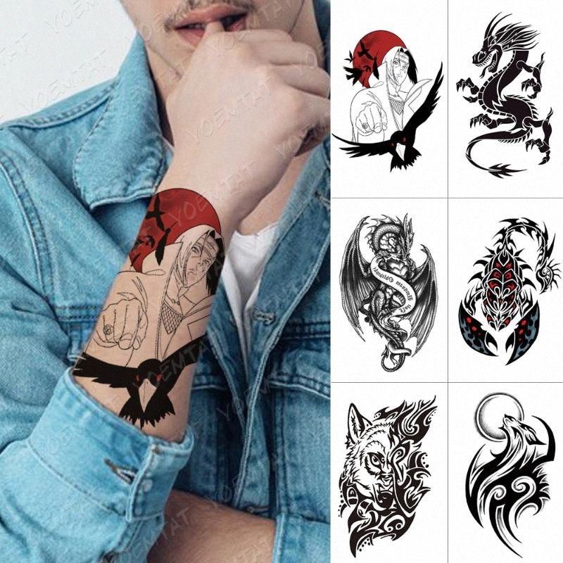Waterproof Temporary Tattoo Sticker Kurama Naruto Itachi Uchiha Crow Flash Tattoos Maori Totem Body Art Arm Fake Tatoo Women Men CNNe# Waterproof Temporary Tattoo Sticker Kurama Naruto Itachi Uchiha Crow Flash Tattoos Maori Totem Body Art Arm Fake Tatoo Women Men CNNe#