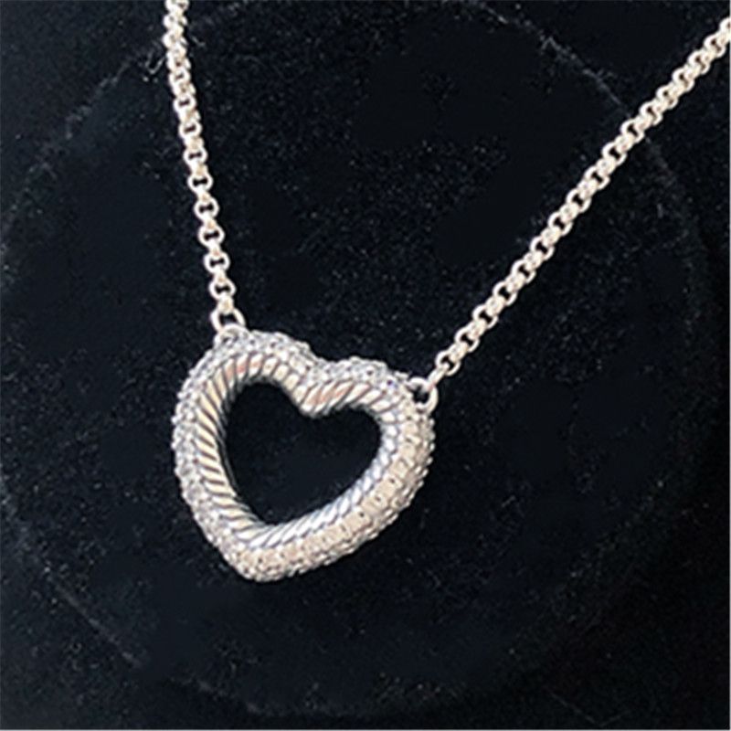 Sterling Silver CZ Heart Bead Chain Slide Pendant Pendants & Charms Jewelry Sterling Silver CZ Heart Bead Chain Slide Pendant Pendants & Charms Jewelry