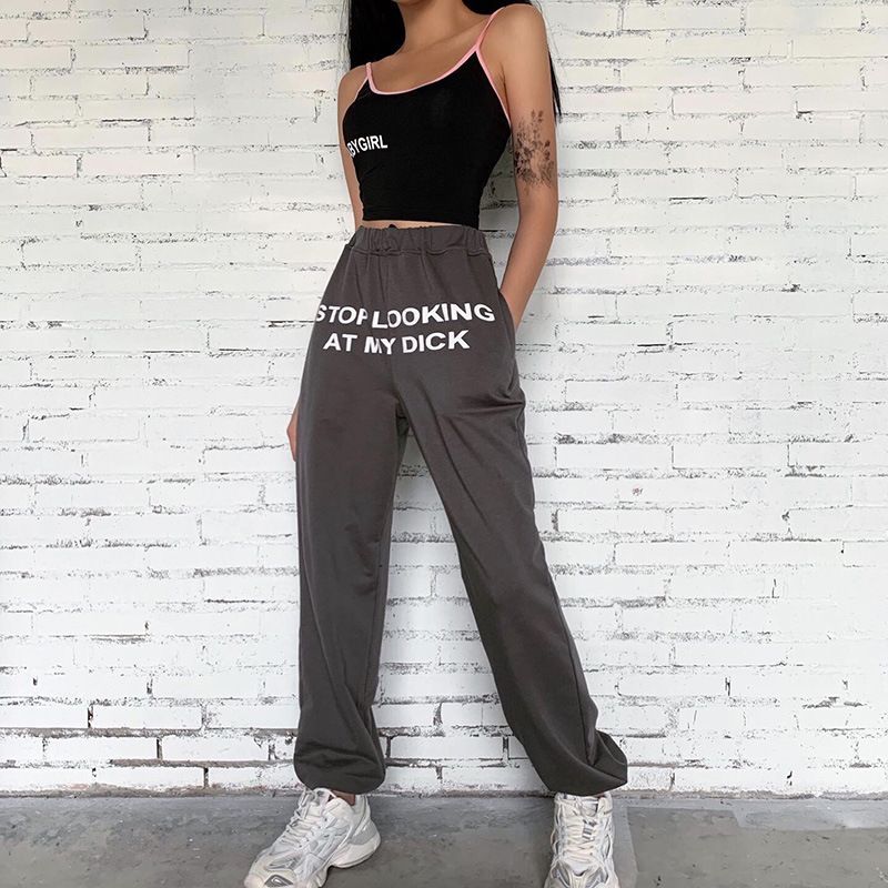 Women High Waist Casual Trouser Hip Hop 