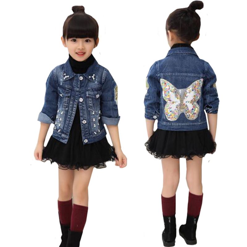 Chicas patrón de dibujos animados vaqueros chaquetas de vaquera ropa de mezclilla primavera otoño chicas chaquetas Chicas patrón de dibujos animados vaqueros chaquetas de vaquera ropa de mezclilla primavera otoño chicas chaquetas