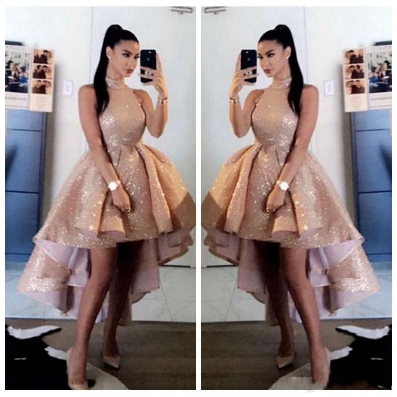 Sexy Rose Gold Short Prom Dresses 