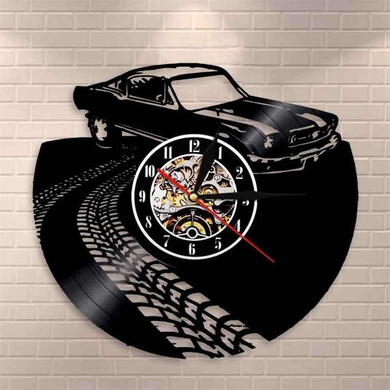 Classic Vintage Retro Car With Road Mark Wall Art Wall Clock Sports