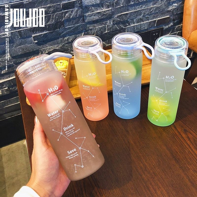 JOUDOO 460ml Summer Cool Water Bottle With Straw Prosted Glass Bottles  Women Girl Student Leakproof Drinkware Best Gift 35 201127 From Kong09,  $14.77
