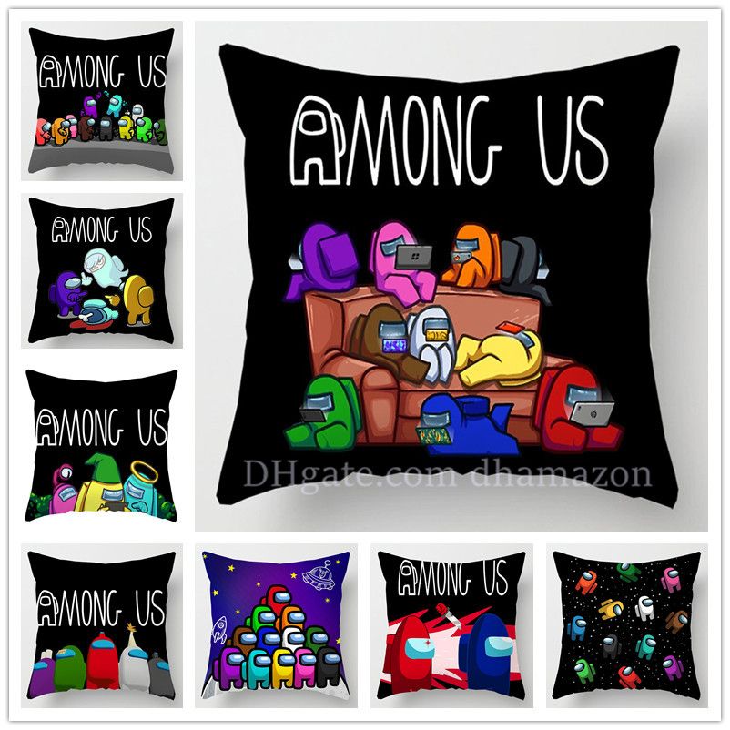 Among Us Pillow Case 45*45cm New Game Among Us Cute Cartoon Pillowcase
