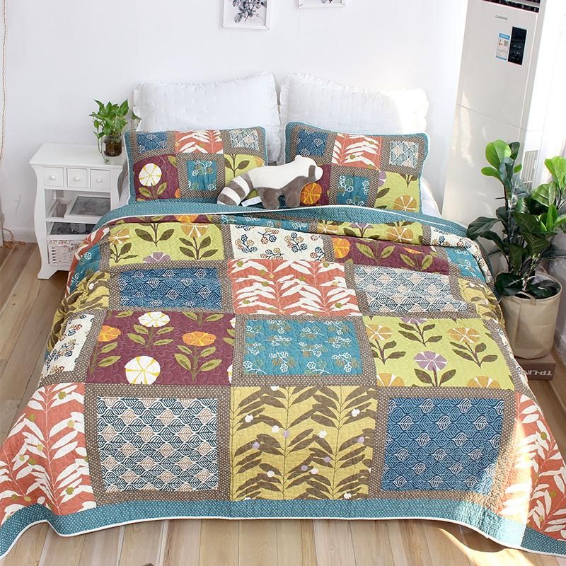 Cotton Patchwork Quilt Sets Queen Size Vintage Quilted Bedspreads 2 Pillowcase Chausub Handmade Blanket On Bed Australia 2021 From Baguoo Au Au 229 39 Dhgate Australia