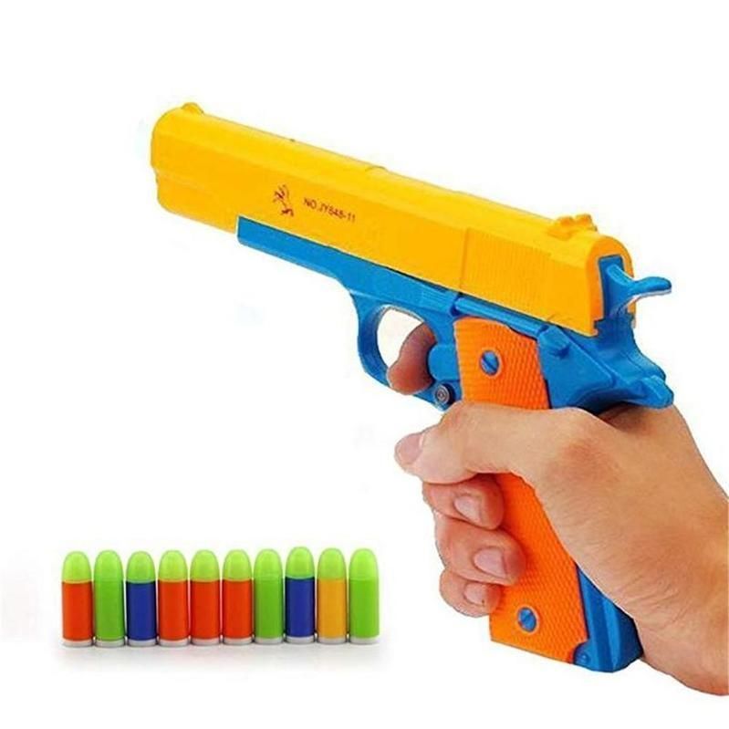 2in1 Kids Gun Toy Water Bullets 45cmEVA Soft Bullet NStrike Tool Q5S6 