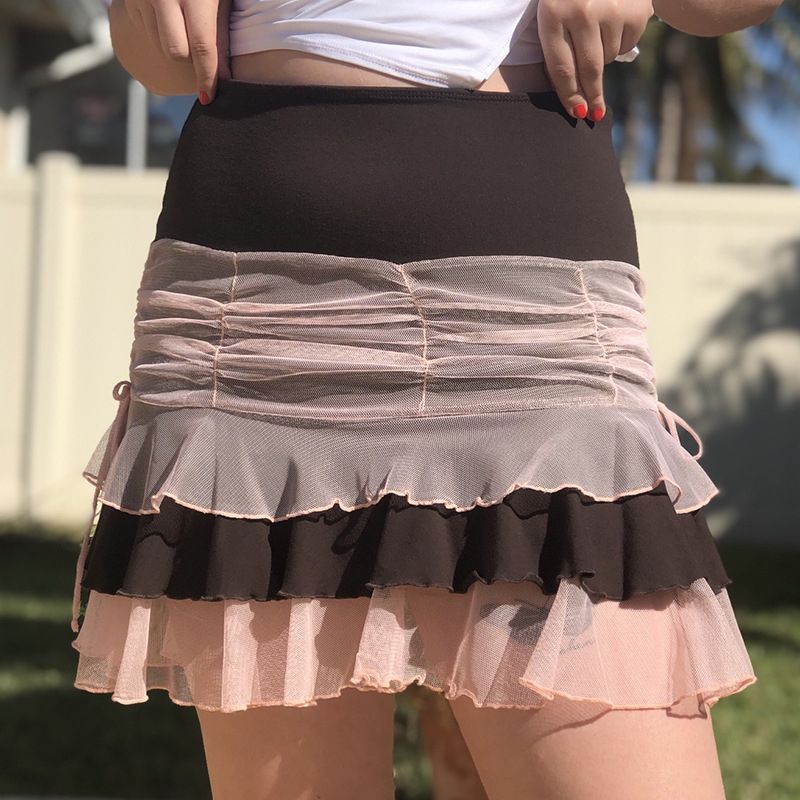 Acquistare Y2K Fashion Aesthetic Brown Pieghettato Mini Gonna Le Donne  Kawaii Girls High Wated Pink Patchwork Brown Vestiti Y2K Gonne J0118  Economico | Consegna Veloce E Qualità | It.Dhgate