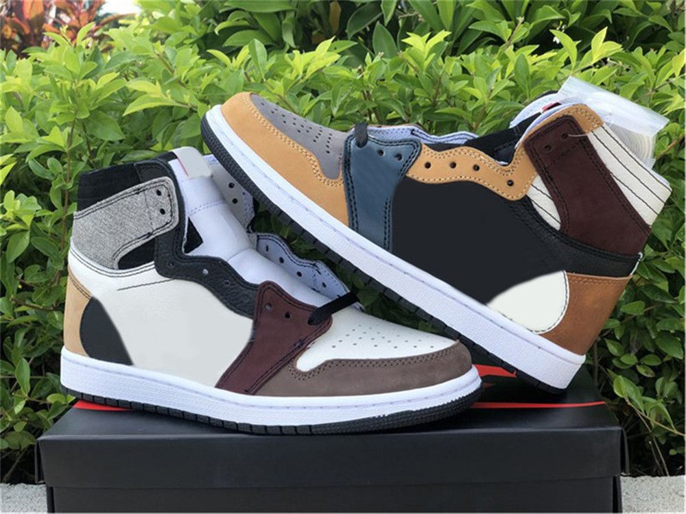 2021 Authentic 2020 Travis Scott X 1S High OG TS SP 1 Low Men Casual Shoes Sail Dark Mocha 