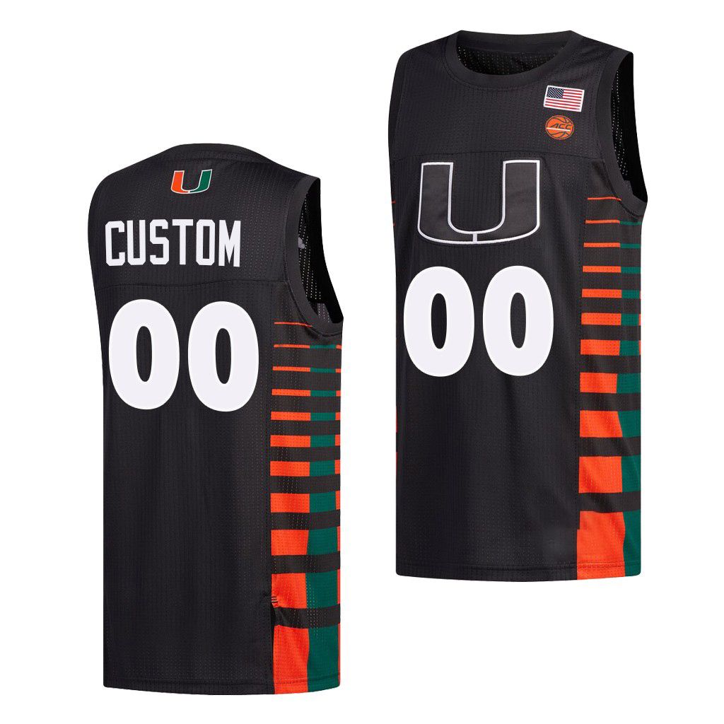 miami hurricanes black retro jersey