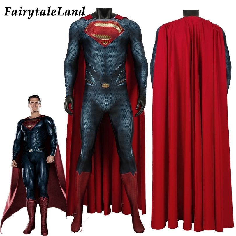 Disfraz De Superman Man of Steel Clark Kent Conjunto para Juegos con disfraces Mono Con Suelas 