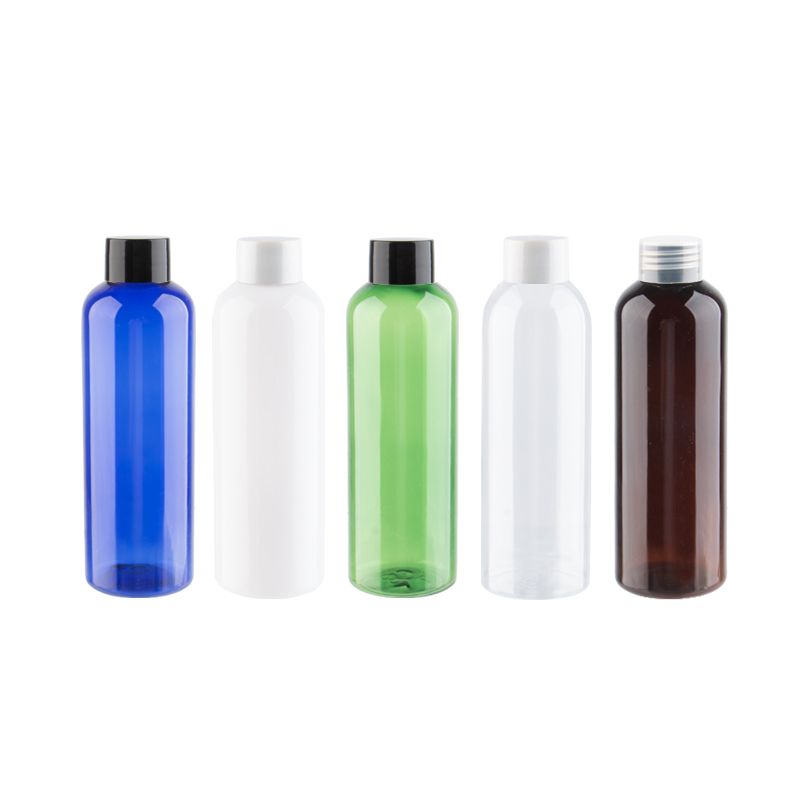 200ml Plastic Refillable Shampoo Bottles With Screw Cap High Quality Round PET Travel Bottle