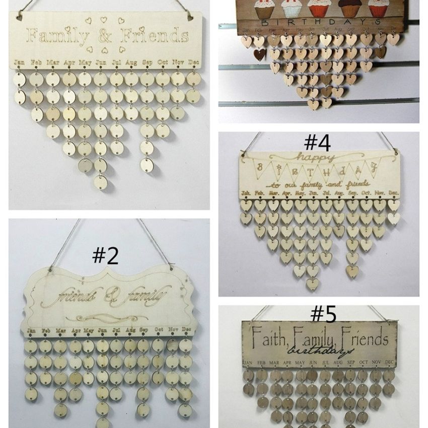 Acheter Famille Et Amis En Bois Joyeux Anniversaire Calendrier Anniversaire Rappel Diy Signe Special Dates Conseil Hanging Christ De 11 42 Du Jiesstoresgo Fr Dhgate Com