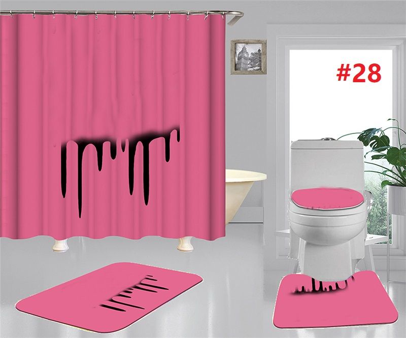 Shower Curtains Tide Letters Toilet Seat Covers Bath Set Non Slip Mats Fashion Bathroom Accessories Home Decor 631404953 Dhgate Com Tide Letters Toilet Seat Covers, Shower Curtain Sets With Rugs And Towels Accessories