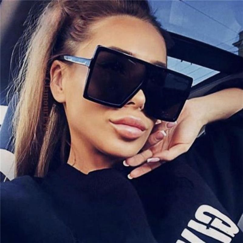 Women Oversized Sunglasses UV400 Huge Shades Outdoor Retro Round Eyewear T f8