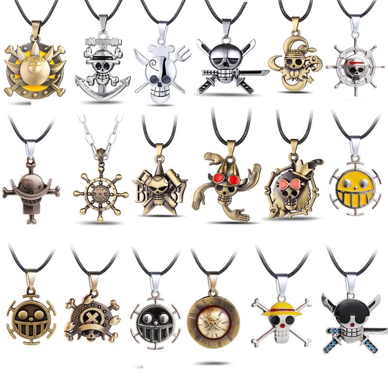 Collares colgantes Anime One Piece Skeleton Luffy Skull Change Choker Collar Hombres Mujeres Joyería