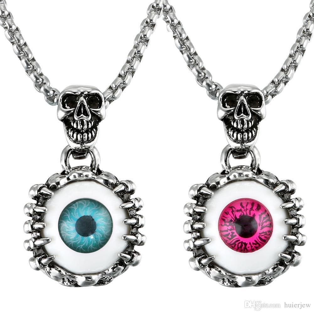 Wholesale Eyes Pendants Necklaces Turkey Man Woman Skull Statement