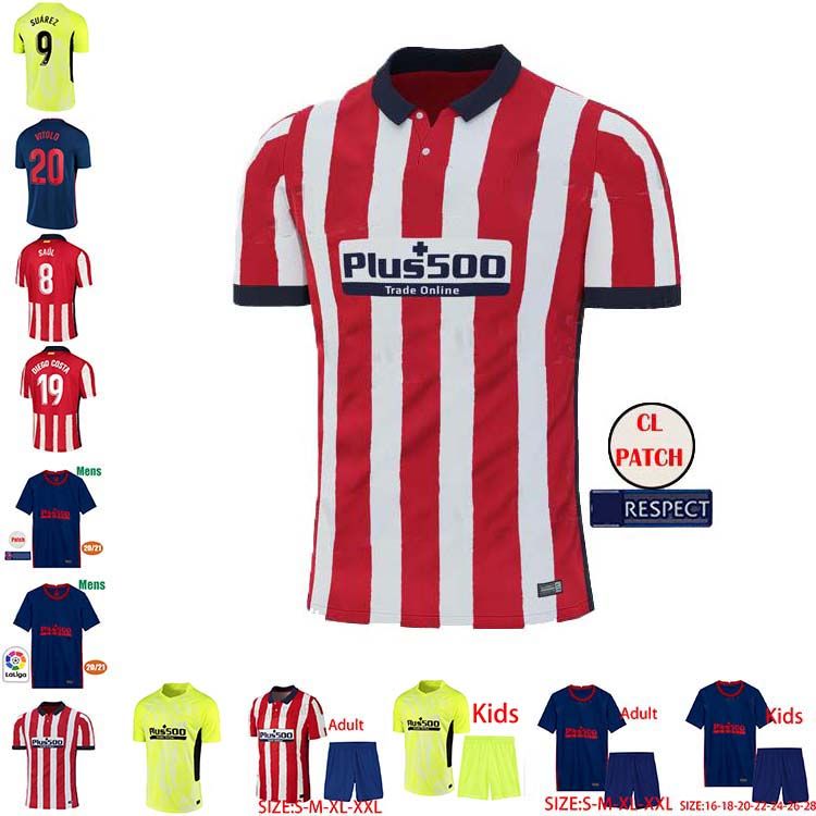 2020 Kids 20 21 Atletico SUÁREZ Madrid Home Away 3RD ...