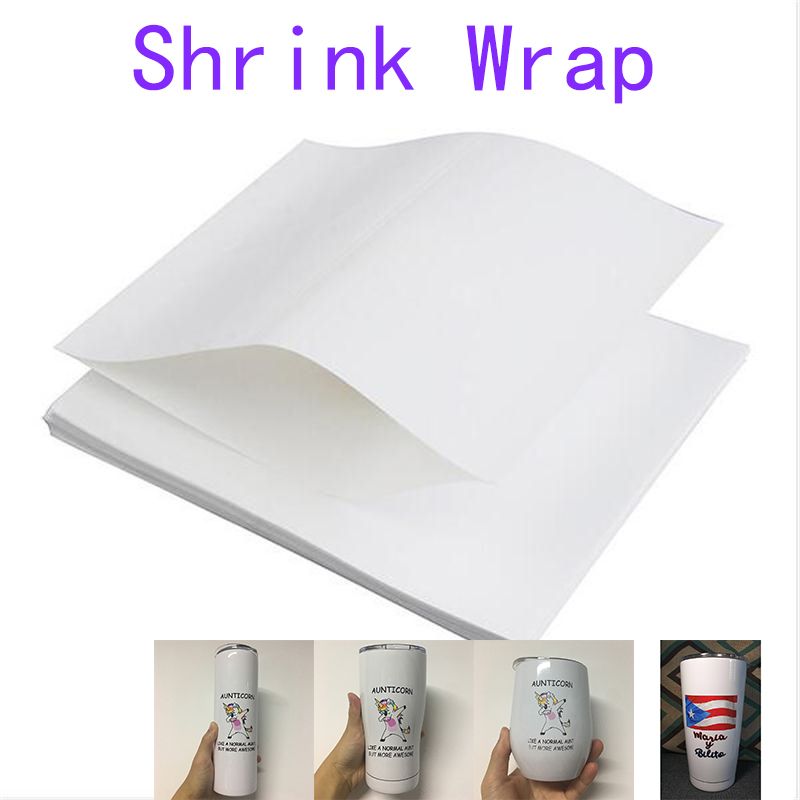 Designer Sublimation Shrink Wrap Film Bag Fit Skinny Tumbler Regular