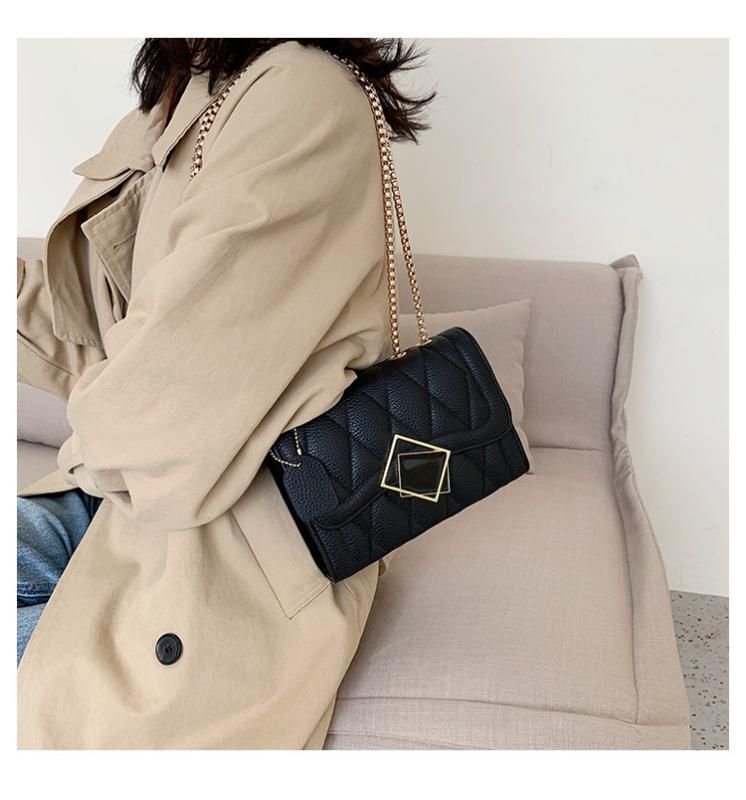 Elegante Bolsa De Cadena Cuadrada Pequeña Elegante Bolsa De Cadena Cuadrada Pequeña