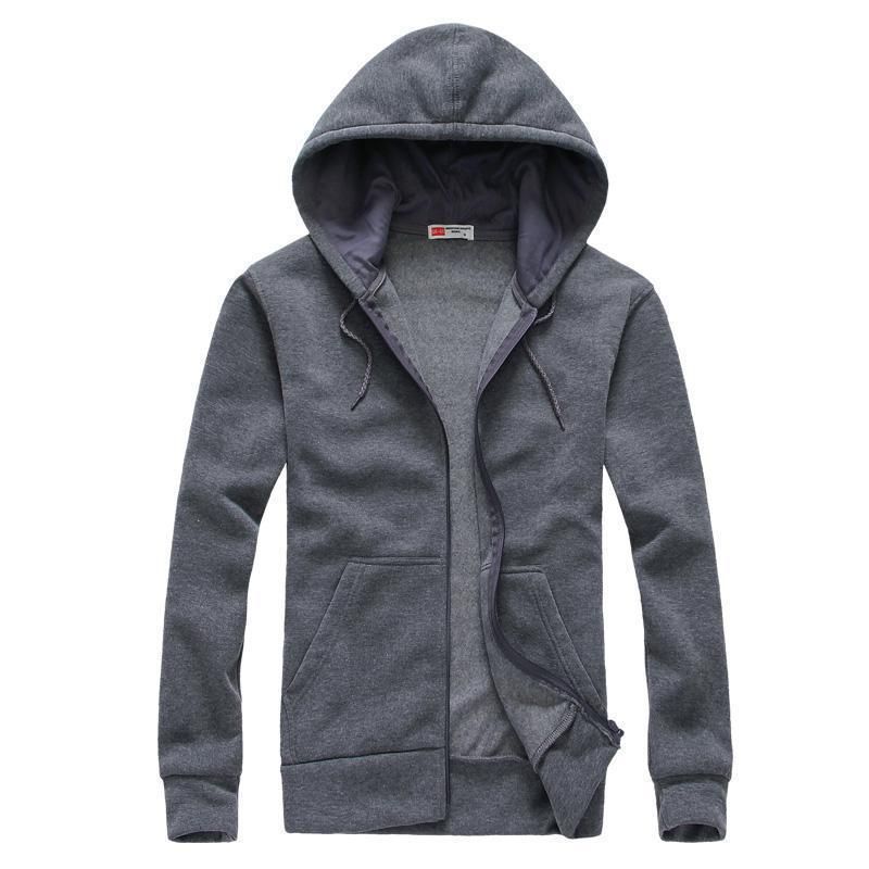 Grey Zipper Hoodie