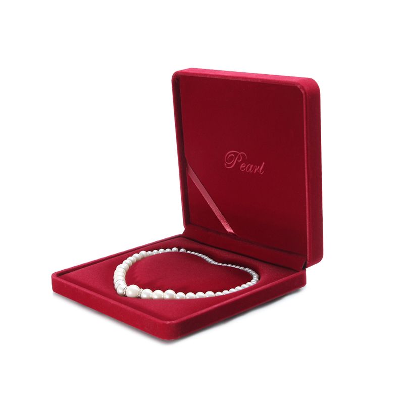 Elegant Black Velvet Jewelry Presentation Gift Box for Beads Pearls Necklaces + 