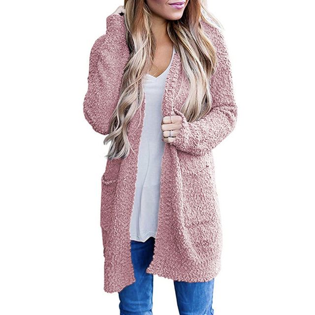 Womens Sweaters Fleece Cardigans Women Thick Warm Autumn Winter ...