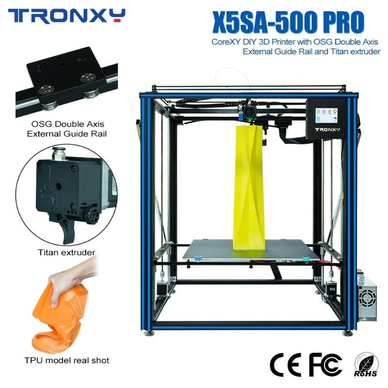 Gran cantidad de vía capa 2021 Tronxy X5SA-500 Pro Guía de tamaño más grande Pantalla táctil Impresora  3D Kits de